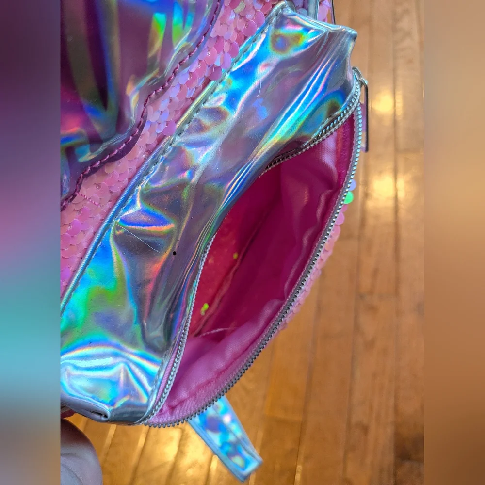 Mattel Barbie Pink and Silver Sequin Kids Backpack
